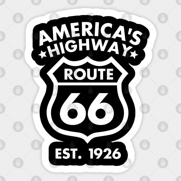 America's Highway Route 66 Sticker by DetourShirts